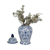 Park Hill White/Blue Temple Jar