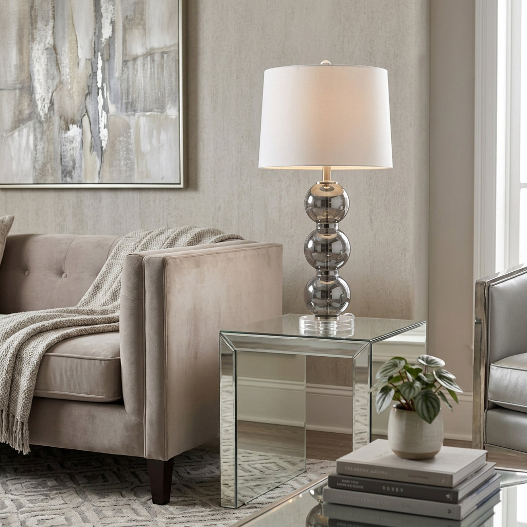 Caltondale Gray/Silver/White Lamp