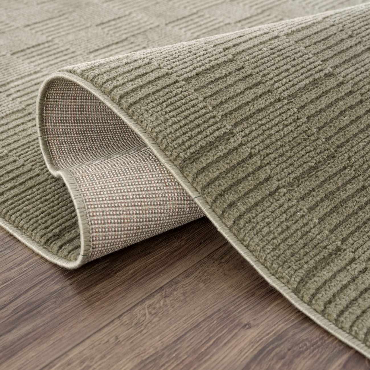 Kazuma Green Washable Area Rug