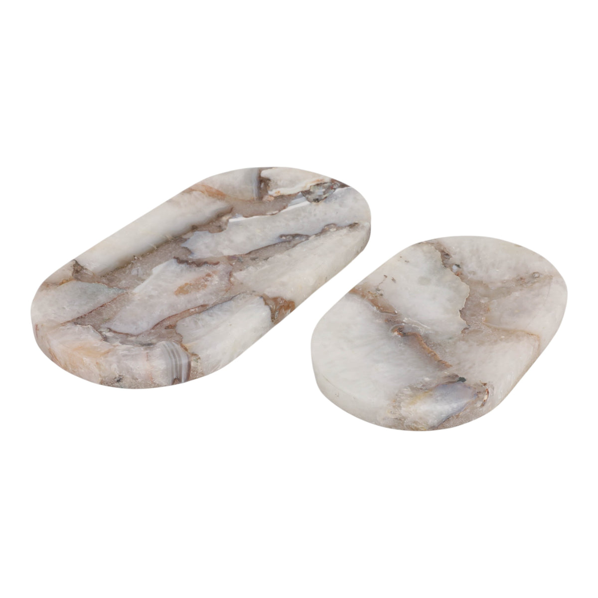 Nadeau Multicolor Agate Trays (Set of 2)