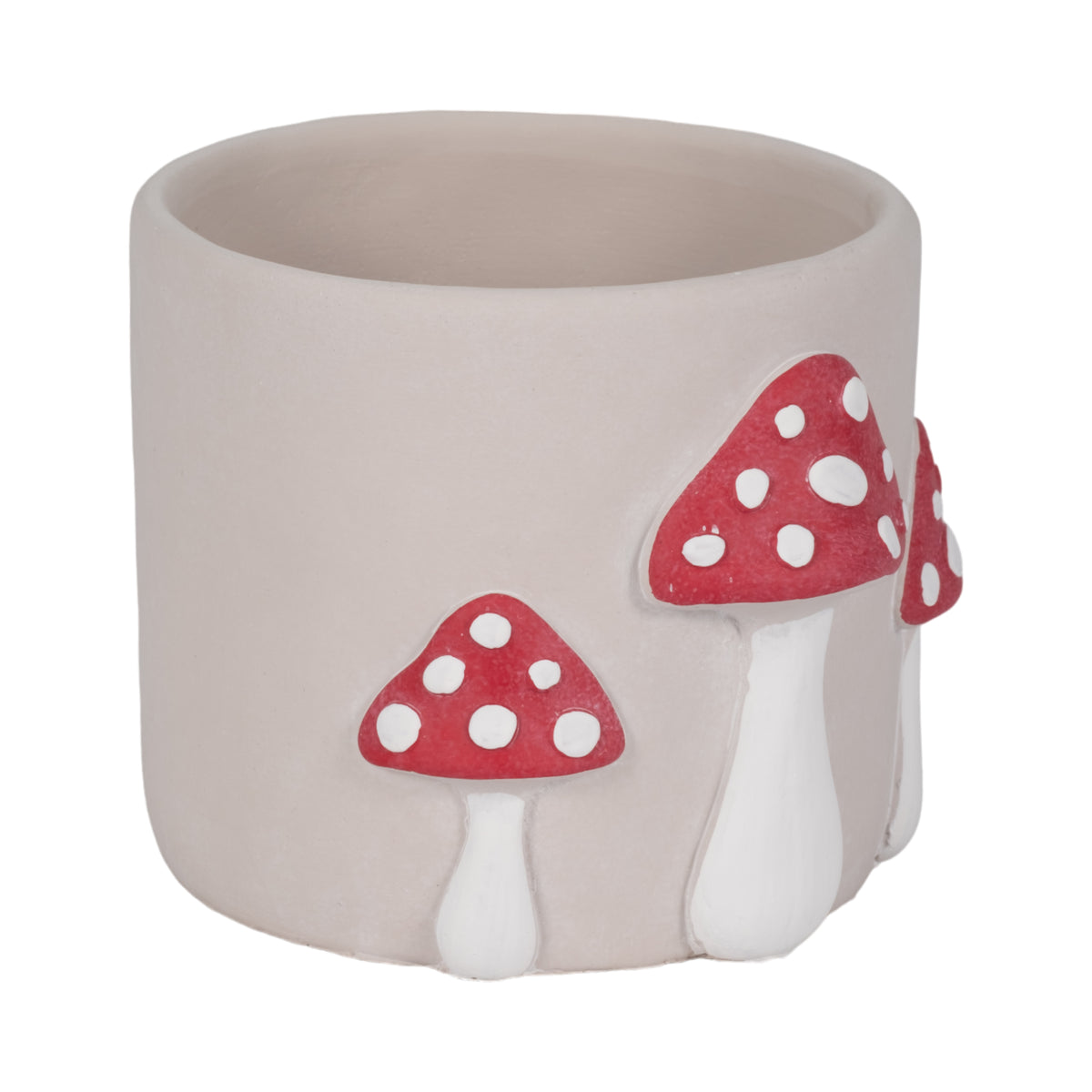 Breckrun Red/White Magic Mushroom Applique Planter