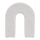 Hillcrest White Large Marble Horseshoe Tabletop Decor - 17596-01EC