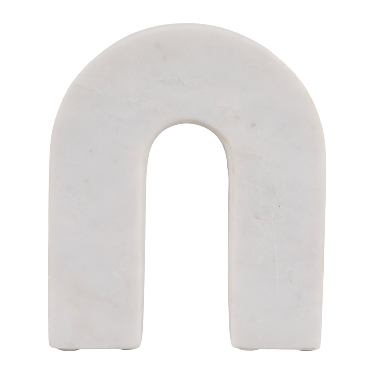 Hillcrest White Large Marble Horseshoe Tabletop Decor - 17596-01EC