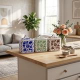 Hendonrun White/Blue/Brown Jars (Set of 3)