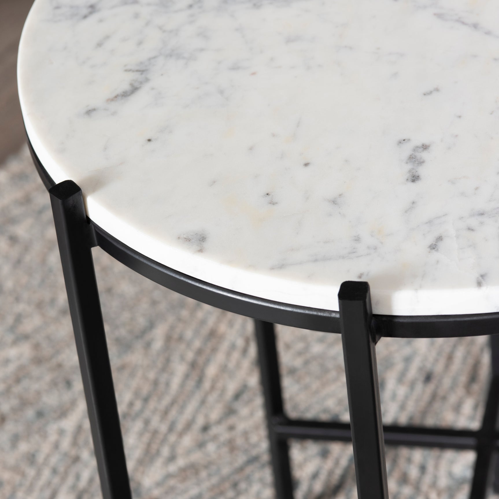 Talley Black/White Accent Table