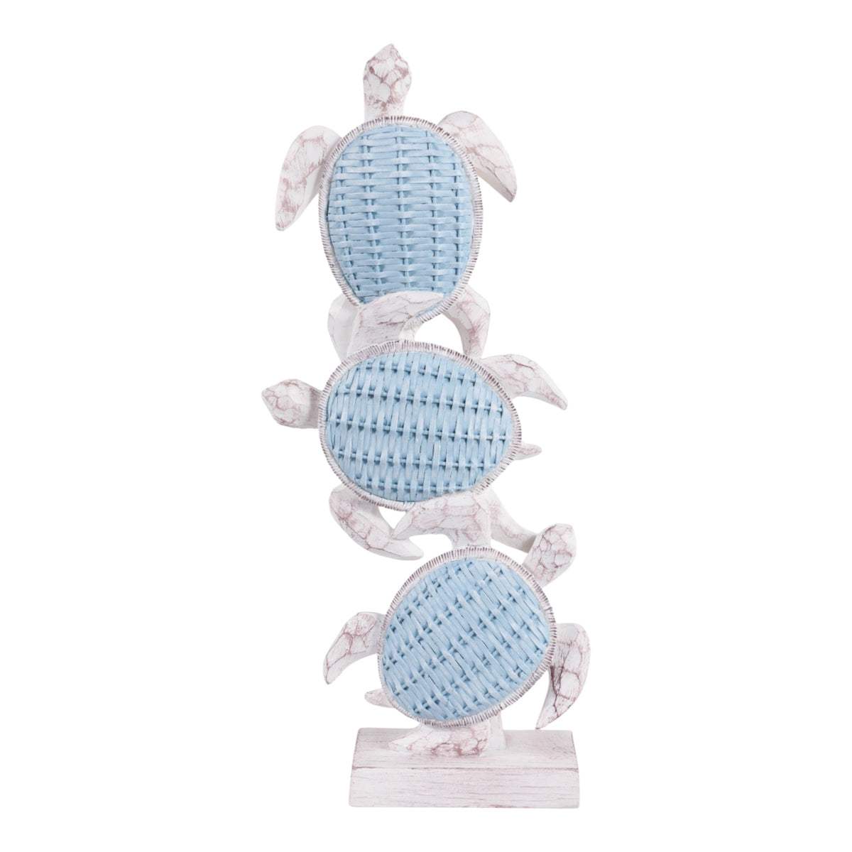 Ortega Light Blue/White 3 Turtle Vertical Stack