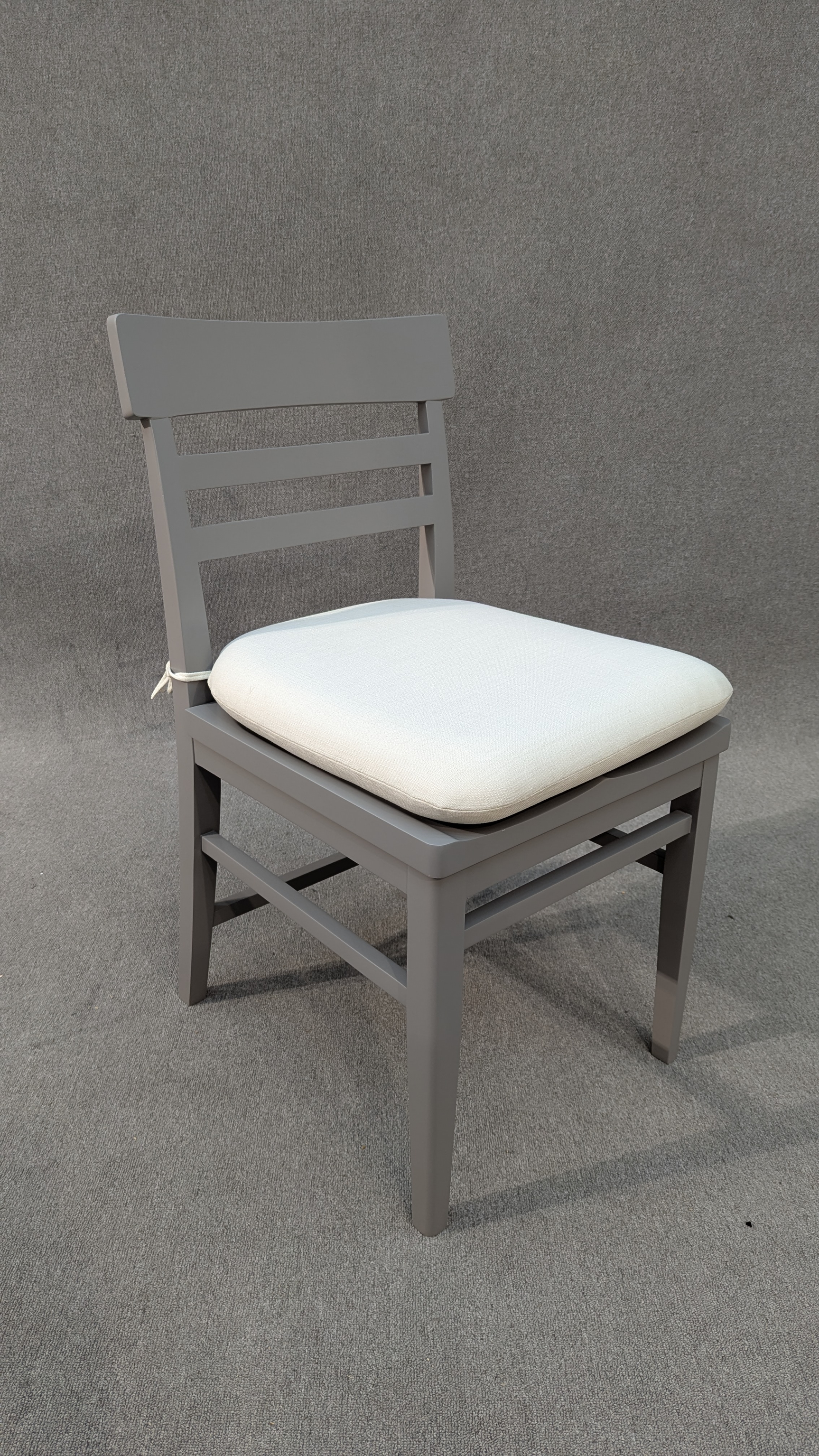 Grace Elephant Grey Striped Side Chair (Set of 2)