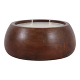 Barlowrun Walnut Vanilla Modern Wood Bowl Candle