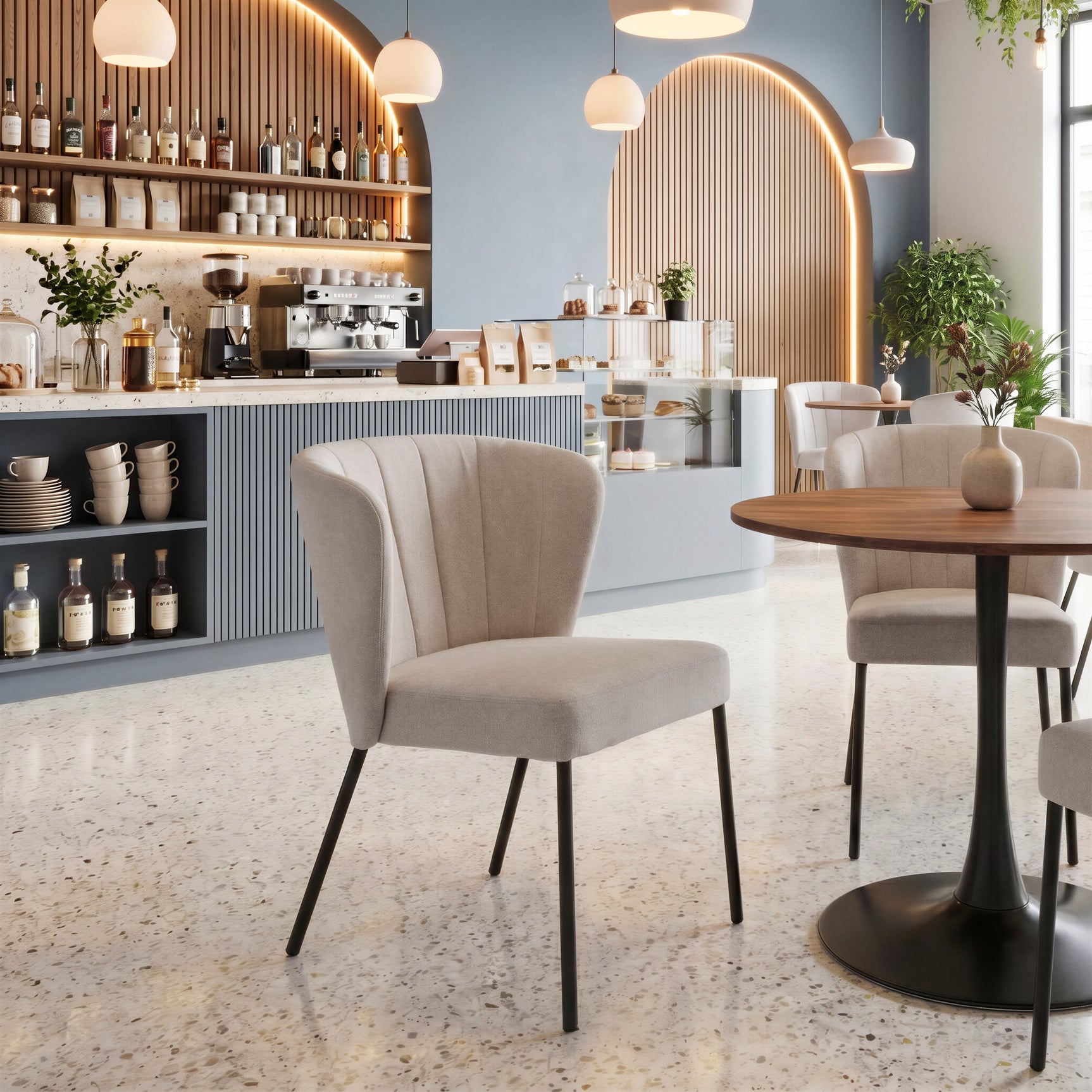 Aimee Beige Dining Chair (Set of 2)