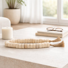 Goodale Tan Travertine Beaded Garland