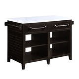 Darwid White/Espresso Kitchen Island