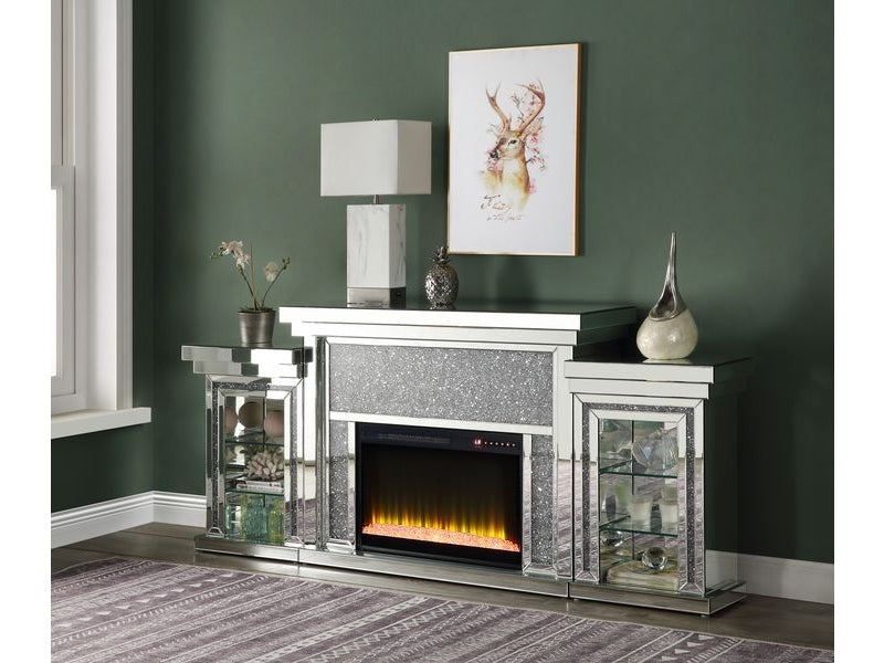 Noralie Faux Diamonds Fireplace - Ornate Home