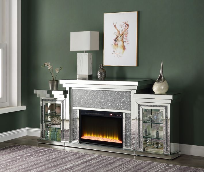 Noralie Faux Diamonds Fireplace - Ornate Home