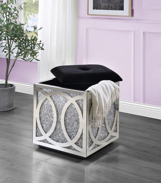 Noralie Ottoman w/Storage - Ornate Home