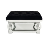 Ornat Faux Diamonds/Black Ottoman