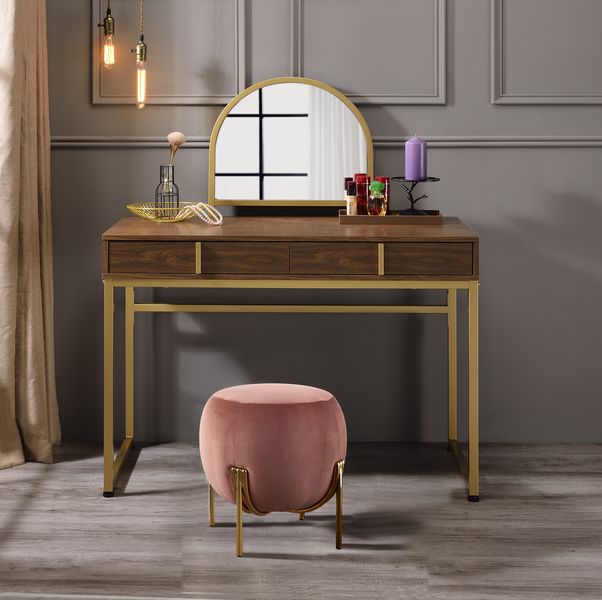 Coleen Walnut Vanity Desk - Ornate Home