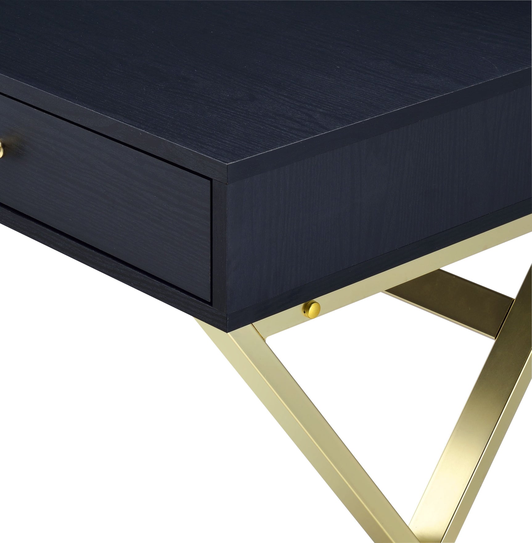 Coleen Black/Brass Writing Desk
