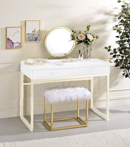 Adao White Vanity Mirror - Ornate Home