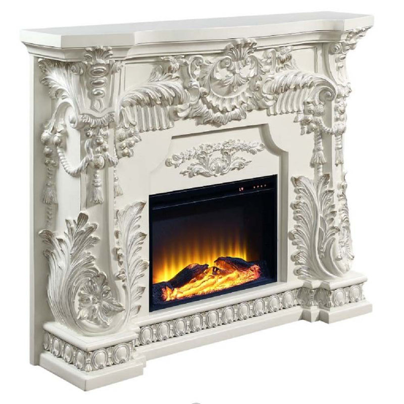 Adara Antique White Fireplace - Ornate Home
