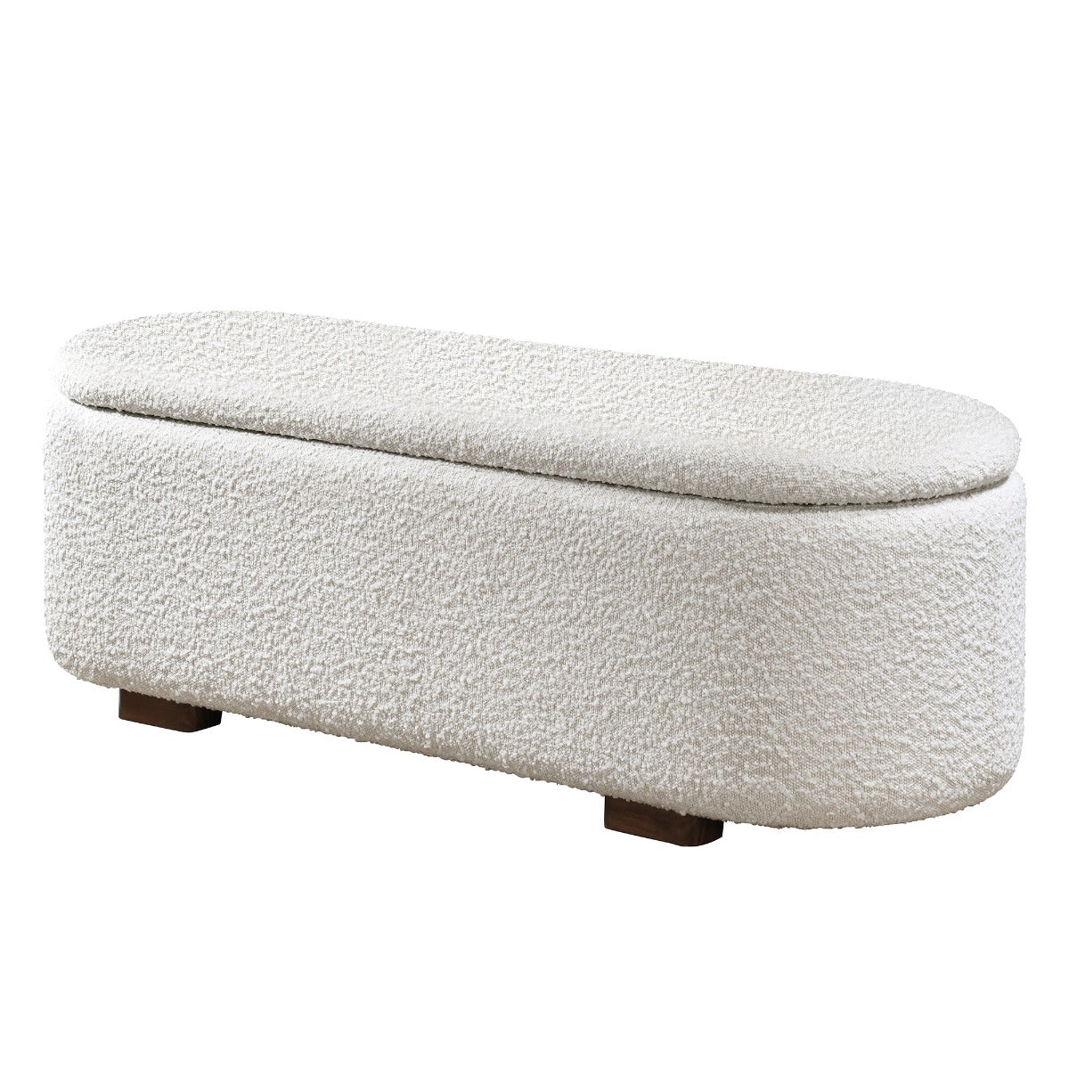 Sandro Beige/Walnut Bench w/Storage