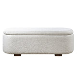 Sandro Beige/Walnut Bench w/Storage