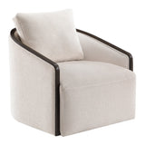 Lenora Beige Accent Chair W/Swivel