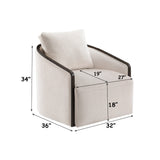 Lenora Beige Accent Chair W/Swivel