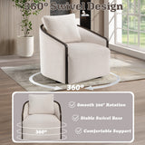 Lenora Beige Accent Chair W/Swivel