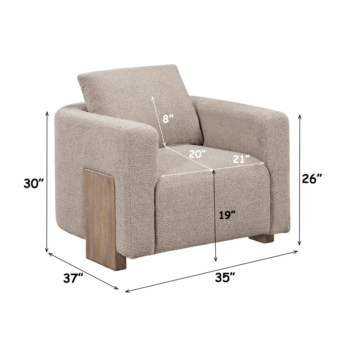Tryne Latte Accent Chair