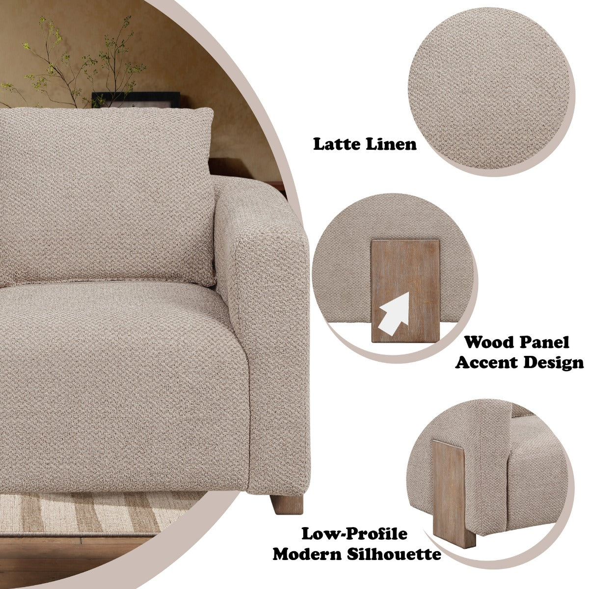 Tryne Latte Accent Chair