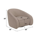Zoey Latte Accent Chair w/Swivel