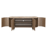 Markku Oak/Natural Marble Console Table