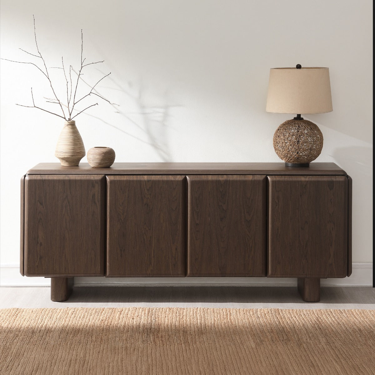 Lanza Dark Walnut Console Table