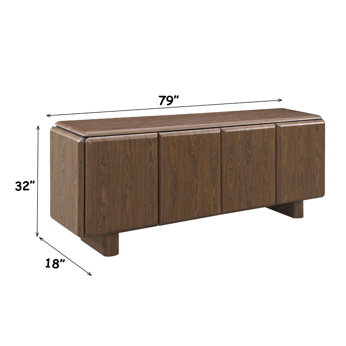 Lanza Dark Walnut Console Table