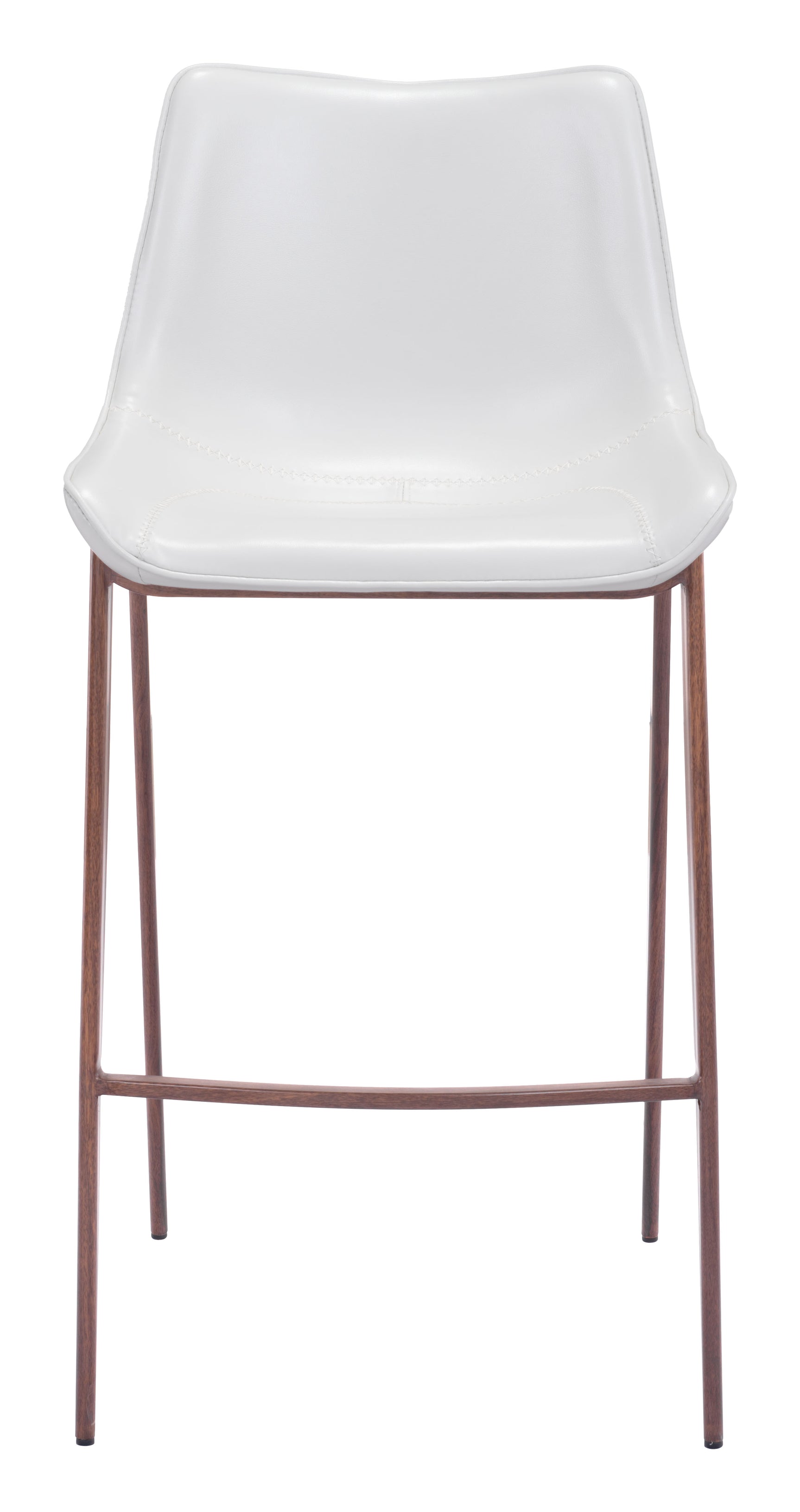Magnus White & Walnut Barstool (Set of 2)
