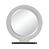Jamonica Gray/Glossy Wood Grain Top Vanity Mirror