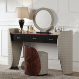 Jamonica Gray/Glossy Wood Grain Top Vanity Mirror