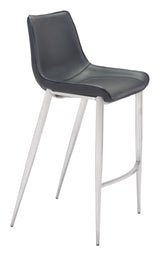 Magnus Black & Silver Barstool (Set of 2)