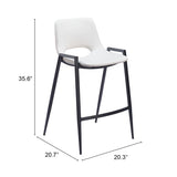Desi White Counter Stool (Set of 2)