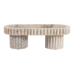 Clay Beige Marble Dish with Legs