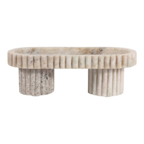 Clay Beige Marble Dish with Legs