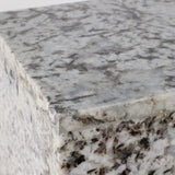 Sunol White/Black Marble Pedestal Accent Table