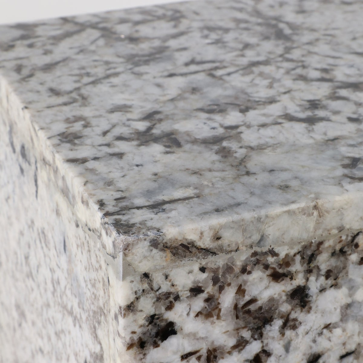 Sunol White/Black Marble Pedestal Accent Table
