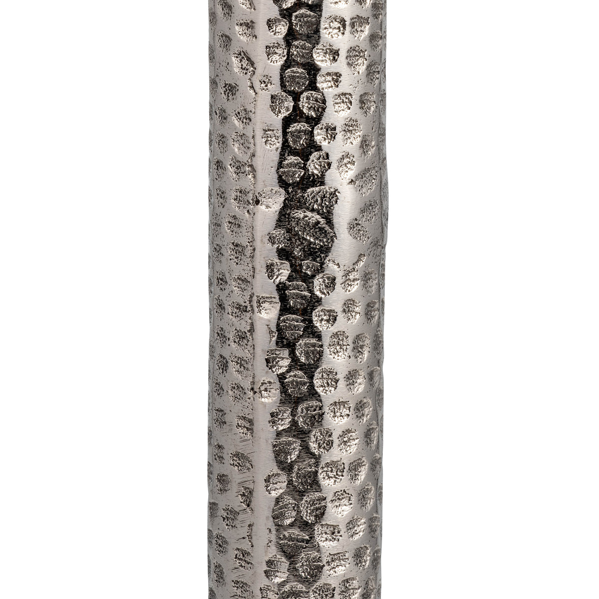 Graton Silver Metal Round Drink Table with Flat Base
