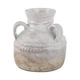Noelwind Ivory/Tan Large Reactive Glaze Terracotta Triple Handle Jug