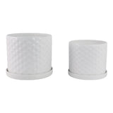 Deckerford White Planters (Set of 2)