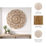 Sage Hen Brown Wicker Round Wall Accent