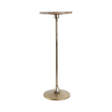 Beaumont Tan/Gold Drink Table with Marble Top