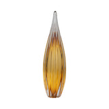 Stone Orange Small Glass Paperweight Amber