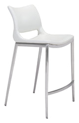Ace White & Silver Counter Stool (Set of 2)